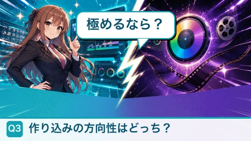 買い切り動画編集ソフト診断チャート Q3W
