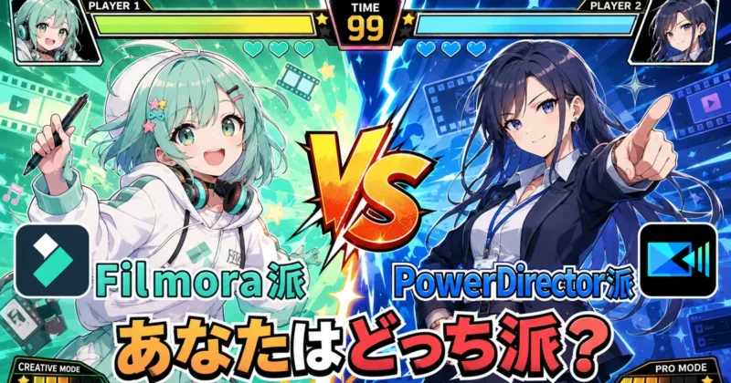 FilmoraとPowerDirectorの比較 あなたはどっち派?