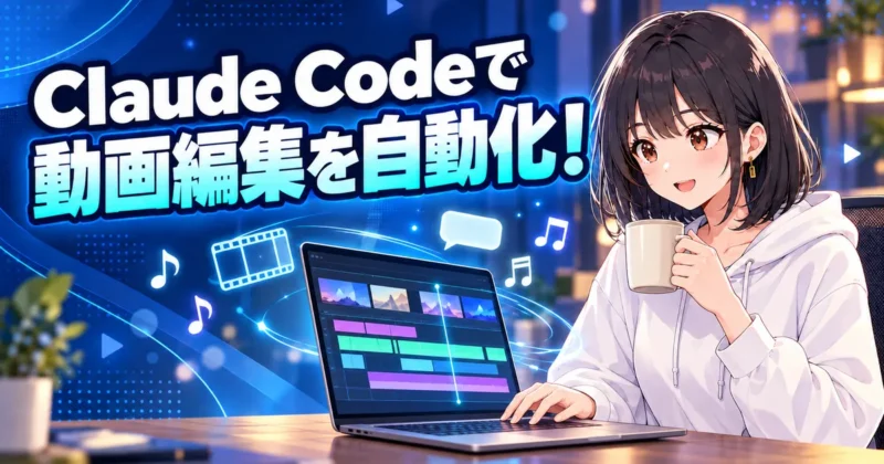 Claude Codeで動画編集を自動化するイメージ