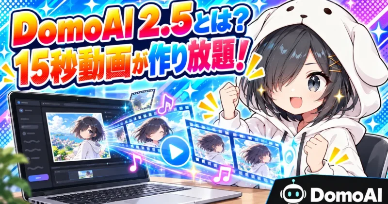 DomoAI 2.5とは？15秒動画が作り放題