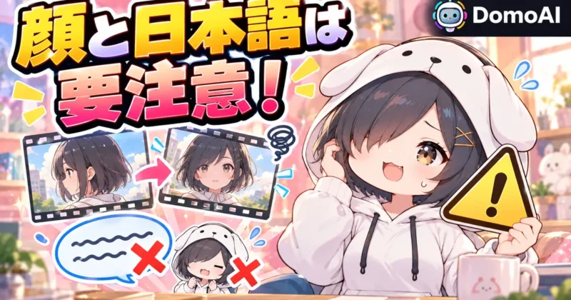 DomoAI 2.5は顔の変化と日本語のセリフに注意