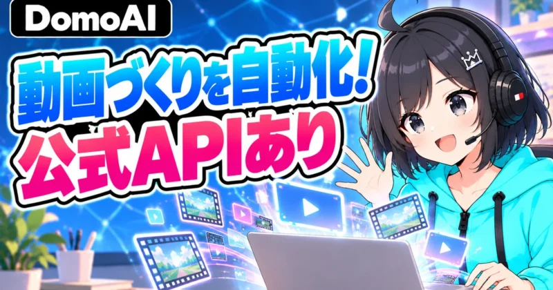 DomoAIの動画づくりを自動化できる公式APIあり