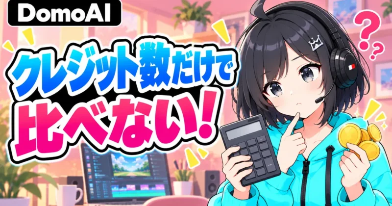 クレジット数だけで比べないと電卓とコインを持つ女の子