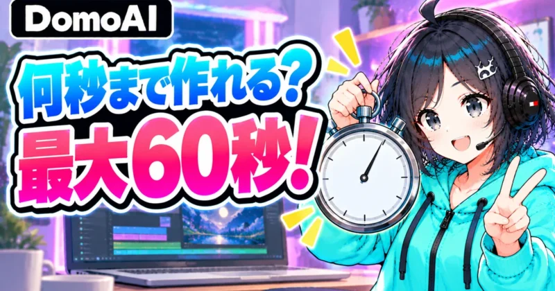 DomoAIは何秒まで作れる？最大60秒