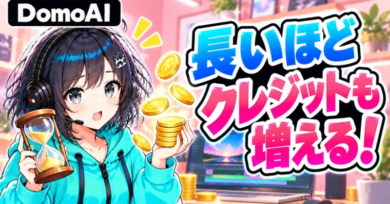 DomoAIは動画が長いほどクレジットも増える