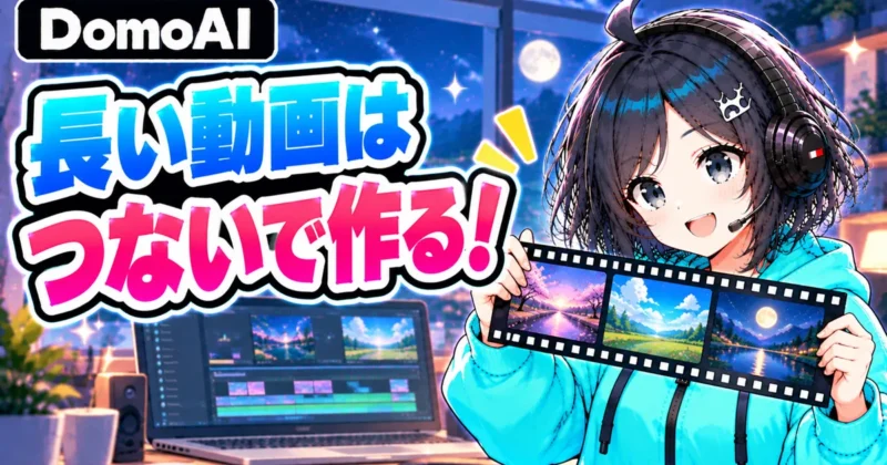 DomoAIで長い動画はつないで作る