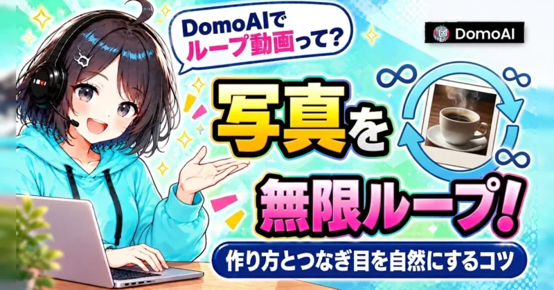 DomoAIで写真1枚からループ動画を作る方法とつなぎ目を自然にするコツ