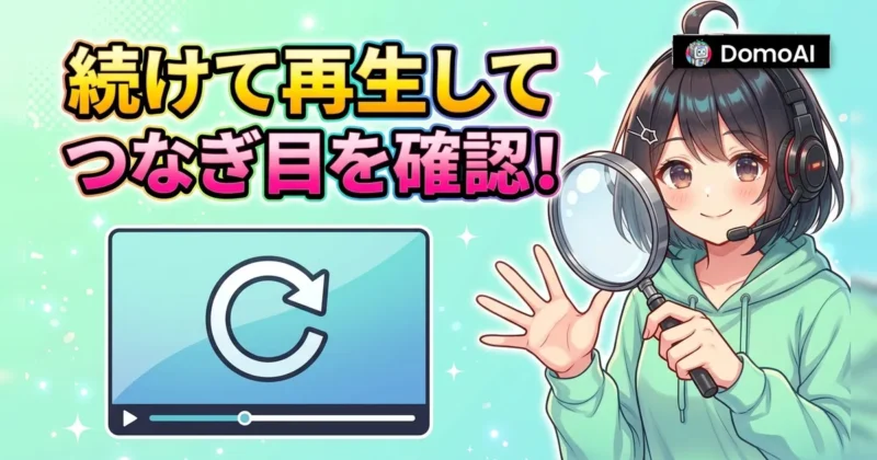 ループ動画は続けて再生してつなぎ目を確認する