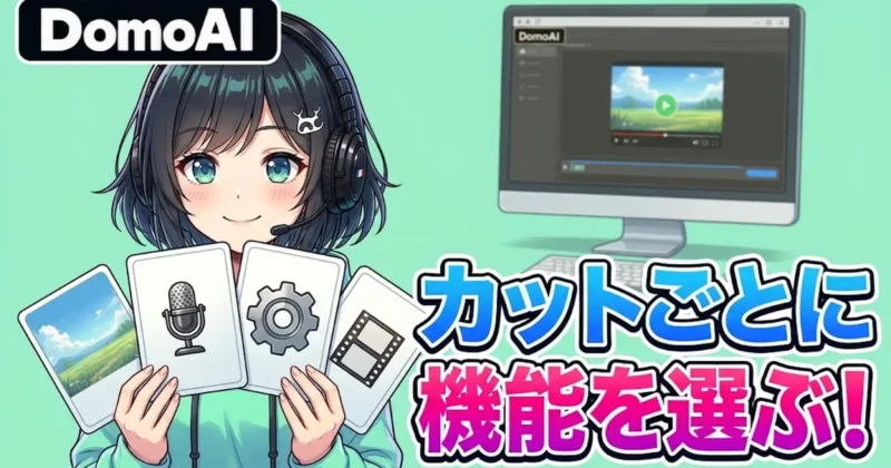 DomoAIのMV作成はカットごとに機能を選ぶ
