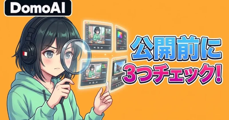 MVを公開する前に3つチェック