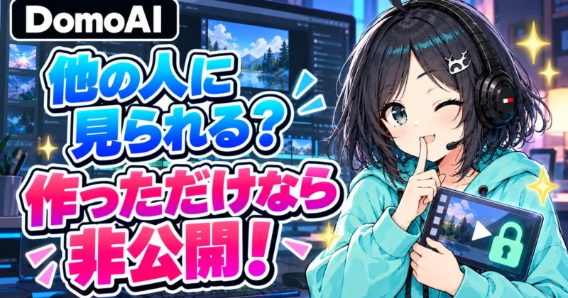 DomoAIで作った動画は他の人に見られる?作っただけなら非公開