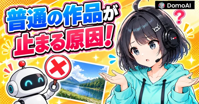 普通の作品がDomoAIで止められる原因のイメージ