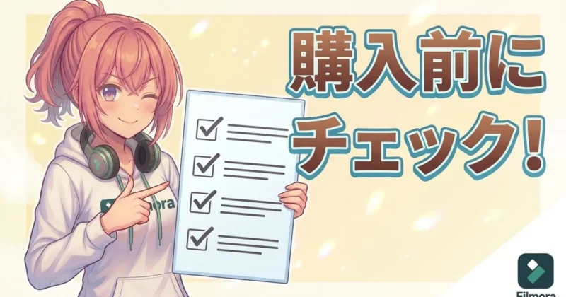Filmoraを購入前にチェック