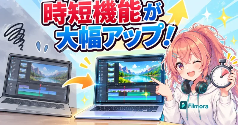 Filmora 15とFilmora 16の違いを比較する画像