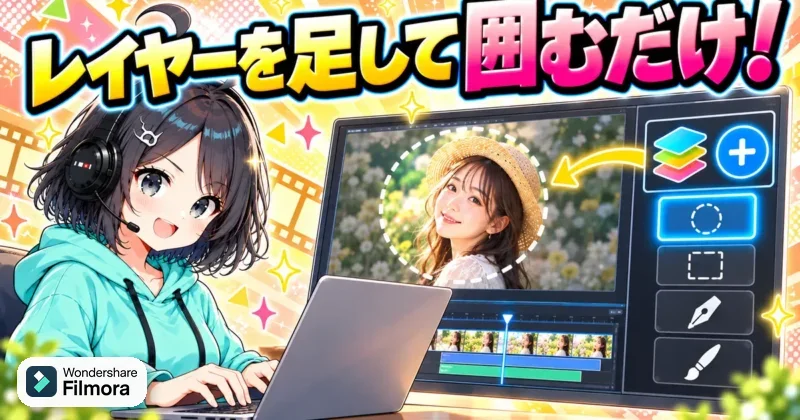Filmora16のカラーマスクでグレーディングレイヤーを足してマスクで囲む手順