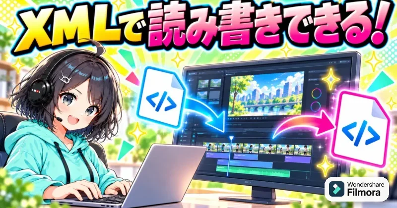 Filmora16はXMLの読み込みと書き出しの両方に対応