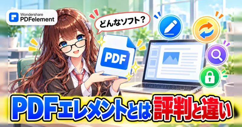 PDFelement（PDFエレメント）とはどんなソフトかが分かるイメージ