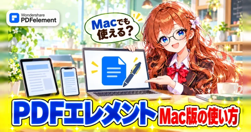 PDFelement（PDFエレメント）Mac版の使い方のイメージ
