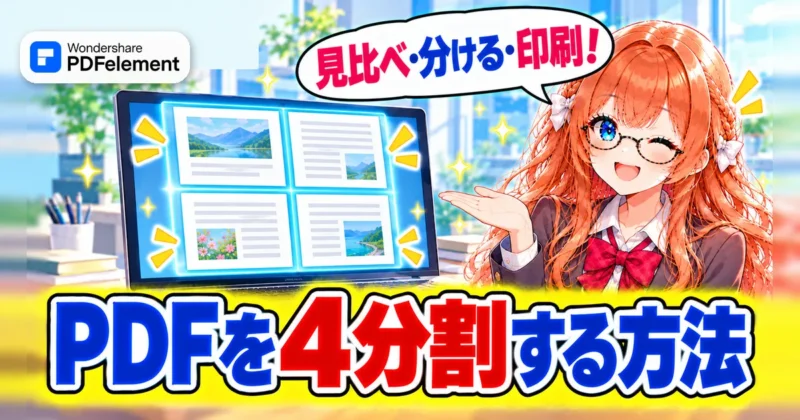 PDFelementでPDFを4分割する方法