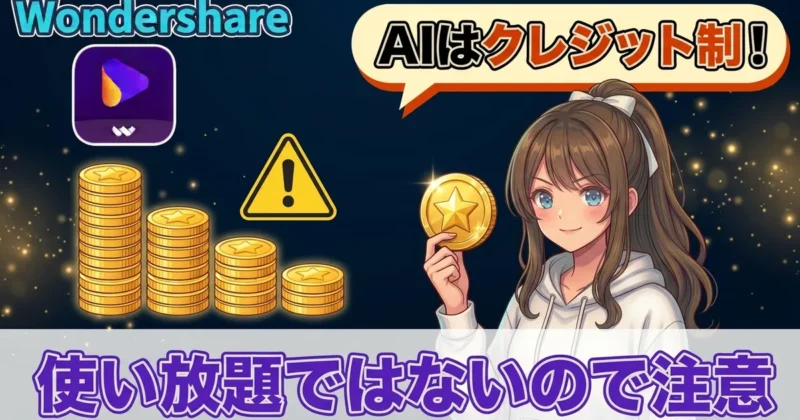 AIクレジットの注意点のイメージ