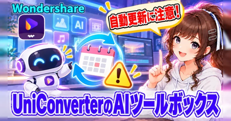 UniConverterのAIツールボックスと自動更新