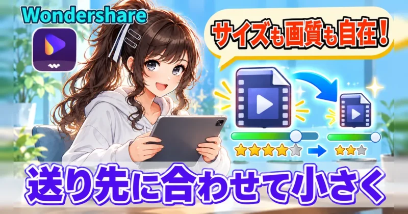 UniConverterの動画圧縮はサイズも画質も自在