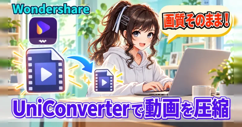 UniConverter（ユニコンバーター）で動画を画質そのまま圧縮