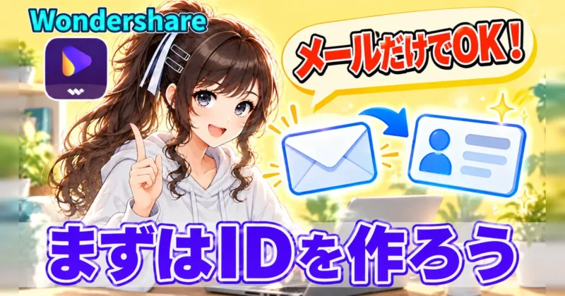 STEP1：Wondershare IDを作る