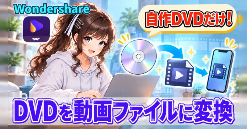 自作DVDを動画ファイルに変換