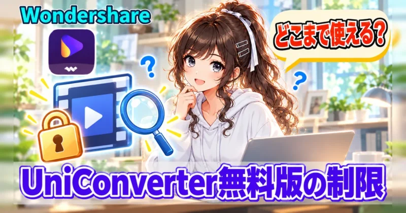 UniConverter無料版の制限と有料版の違い