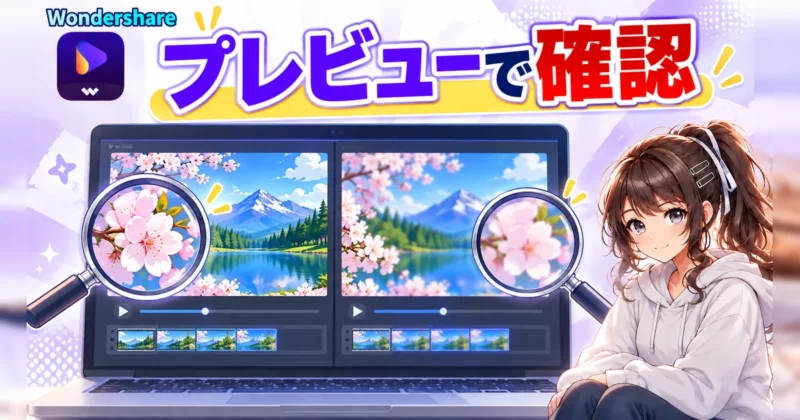 圧縮前にプレビューで画質を確認するイメージ