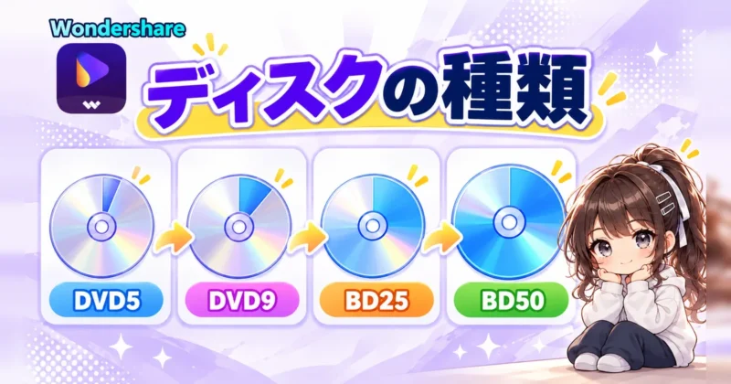 DVD5・DVD9・BD25・BD50のディスクの種類
