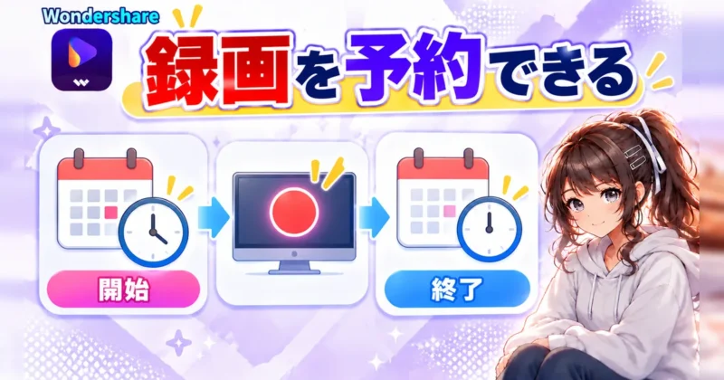 UniConverterの予約録画のイメージ