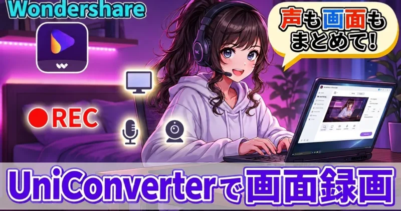 UniConverterで画面録画する方法