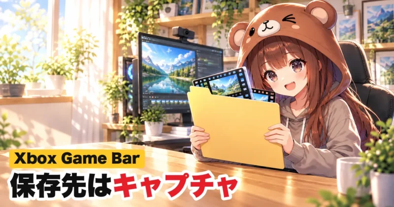 Xbox Game Barの保存先はキャプチャフォルダ