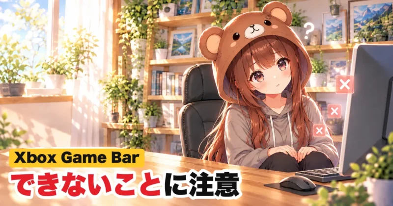 Xbox Game Barでできないこと