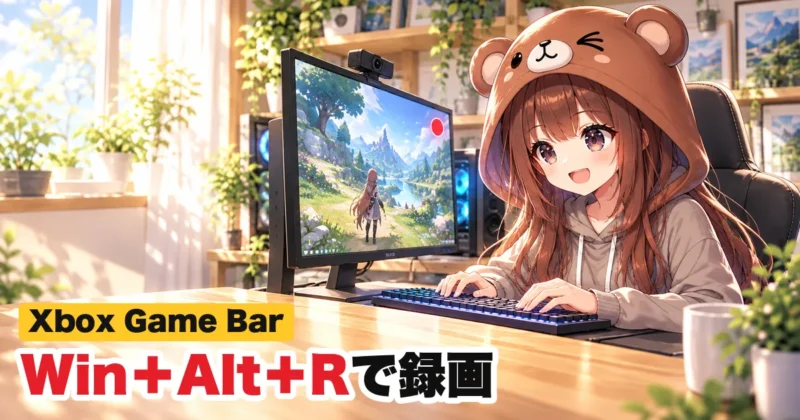 Win＋Alt＋RでXbox Game Barの録画